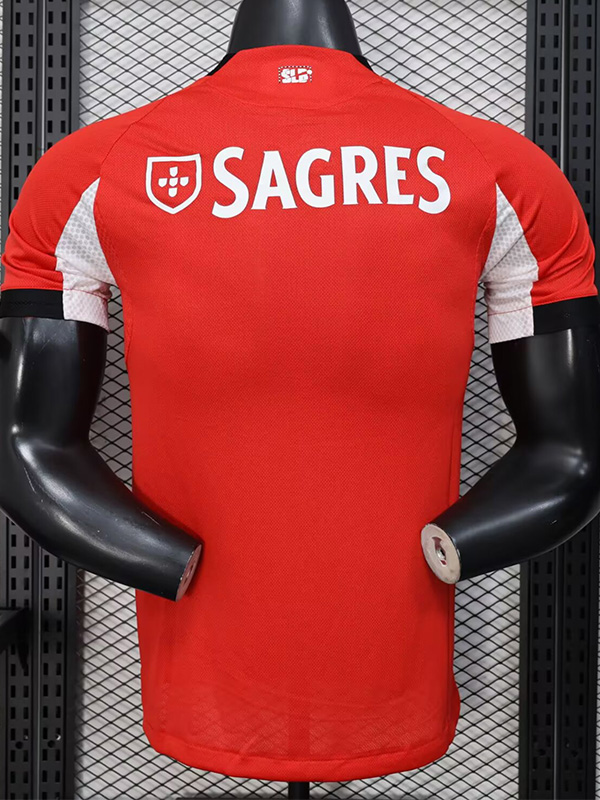 25-26 Benfica Home Player Version Soccer Jersey (黑白圆领)