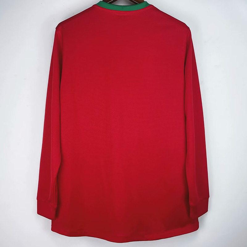 2012 Portugal Away Long Sleeve Retro Soccer Jer...