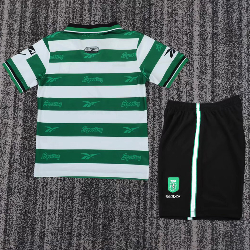 1999-2000 Sporting Lisbon Home Kids Retro Soccer Jersey