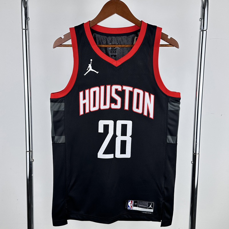 23-24 Rockets SENGUN #28 Black Top Quality Hot Pressing NBA Jersey (Trapeze Edition)飞人版