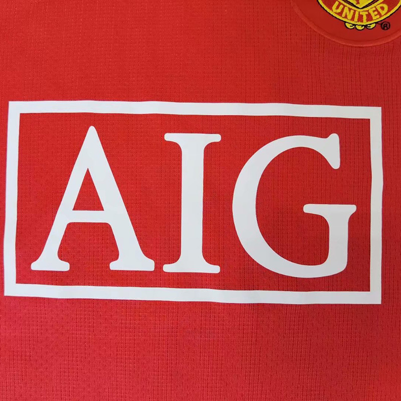 2007-2008 Man Utd Home Retro Soccer Jersey