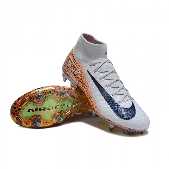 Air Zoom Mercurial Superfly 16 Elite XXV SG Soccer Shoes-Gray/Orange