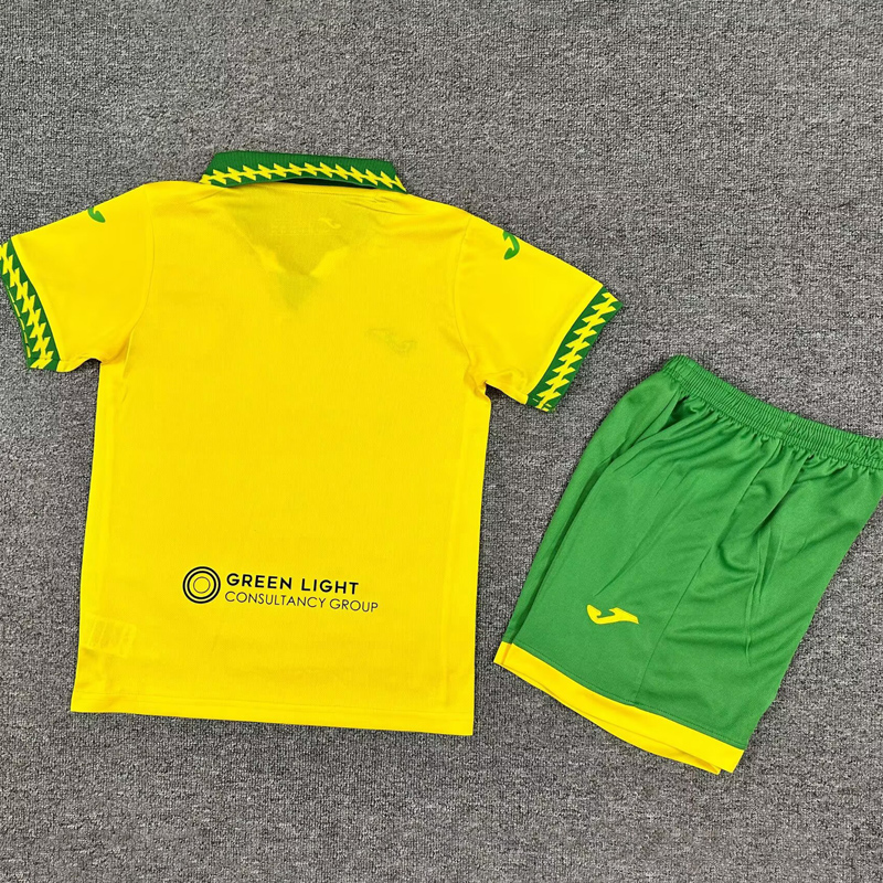 25-26 Norwich City Home Kids Soccer Jersey
