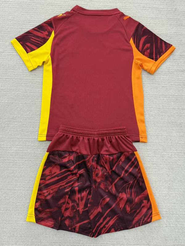 25-26 Marseille Red Goalkeeper Kids Soccer Jersey