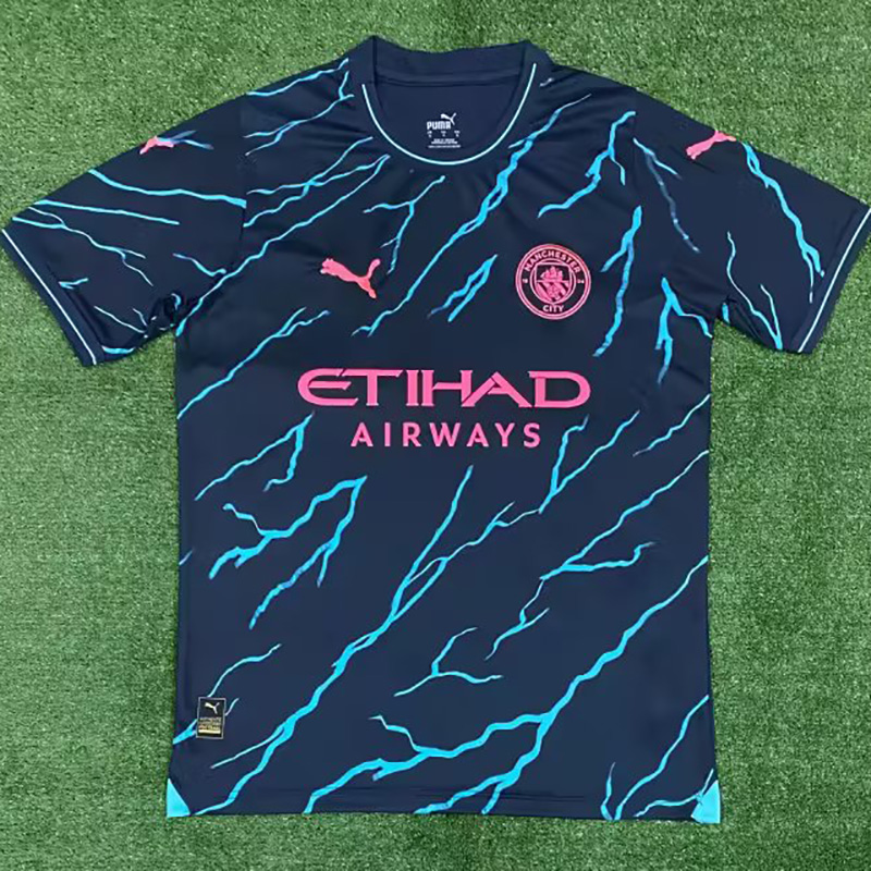 23-24 Man City Third 1:1 Fans Soccer Jersey