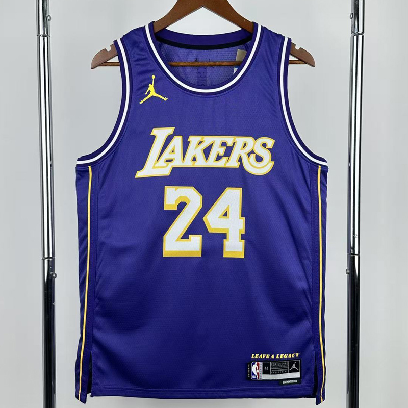 25-26 Lakers BRYANT #24 Purple Top Quality Hot Pressing NBA Jersey (Trapeze Edition) 飞人版