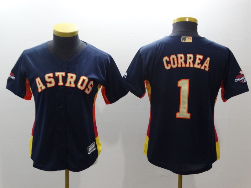 Houston Astros Women's baseball jersey CORREA 1