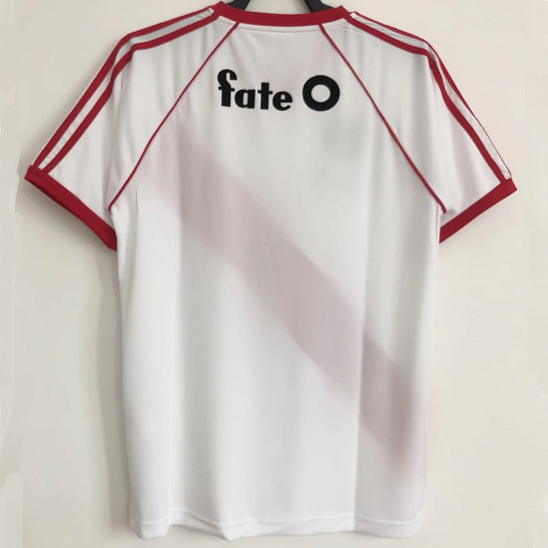 1986 River Plate White Retro Soccer Jersey
