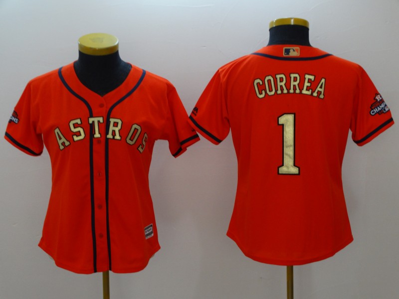 Houston Astros Women's baseball jersey CORREA 1