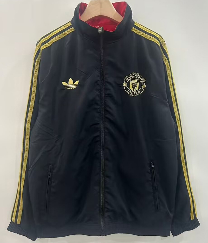 25-26 Man Utd Black & Red Double Sided Windbreaker (双面风衣)
