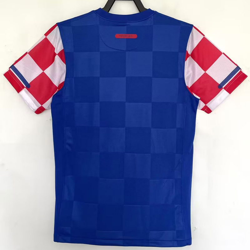 2010 Croatia Away Blue Retro Soccer Jersey