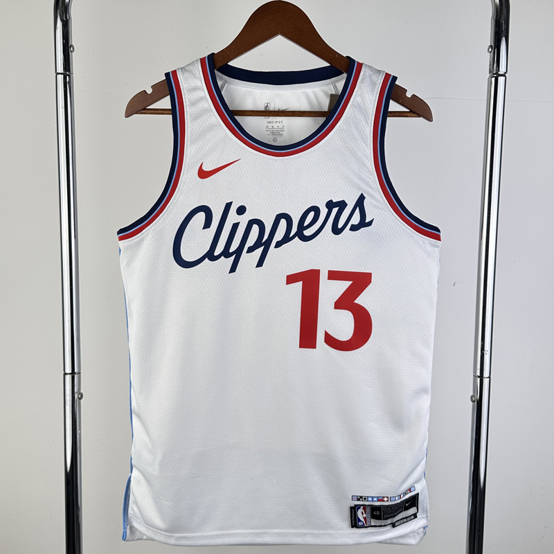 24-25 Clippers GEORGE #13 White City Edition Home Top Quality Hot Pressing NBA Jersey