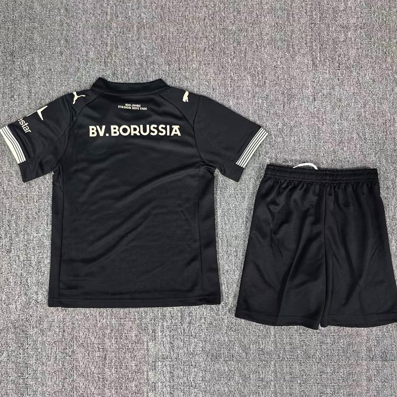 25-26 Dortmund Rote Erde 100th Anniversary Kids Soccer Jersey