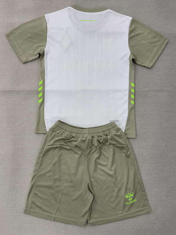 25-26 Werder Bremen Away Kids Soccer Jersey