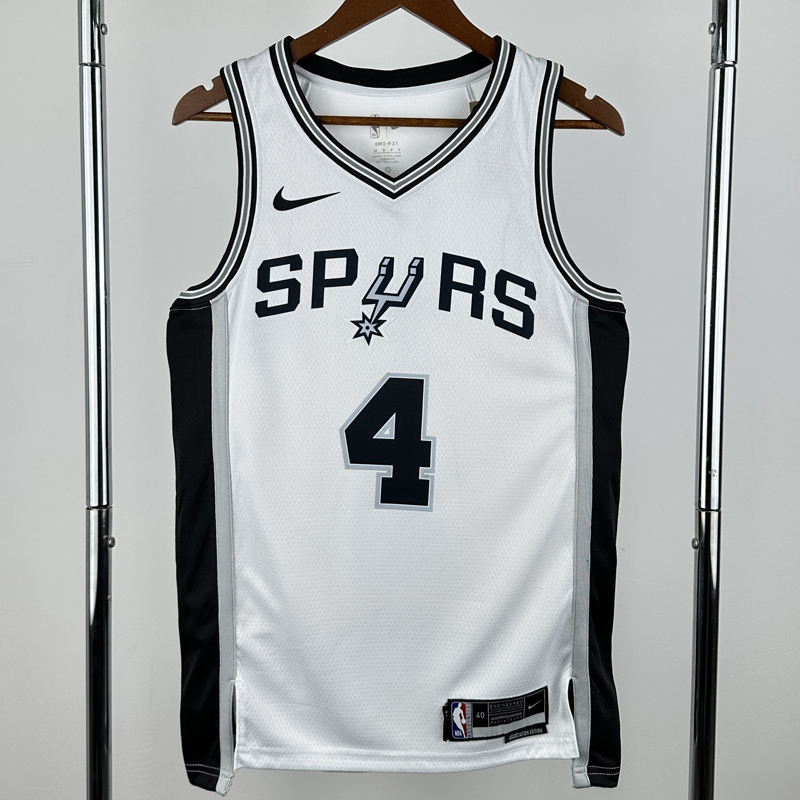 22-23 SA Spurs FOX #4 White Top Quality Hot Pressing NBA Jersey
