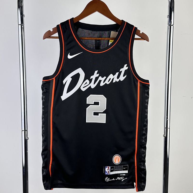 23-24 Pistons CUNNINGHAM #2 Black City Edition ...