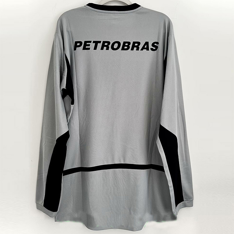 2002-2003 Flamengo GoalKeeper Grey Long Sleeve Retro Soccer Jersey (长袖)