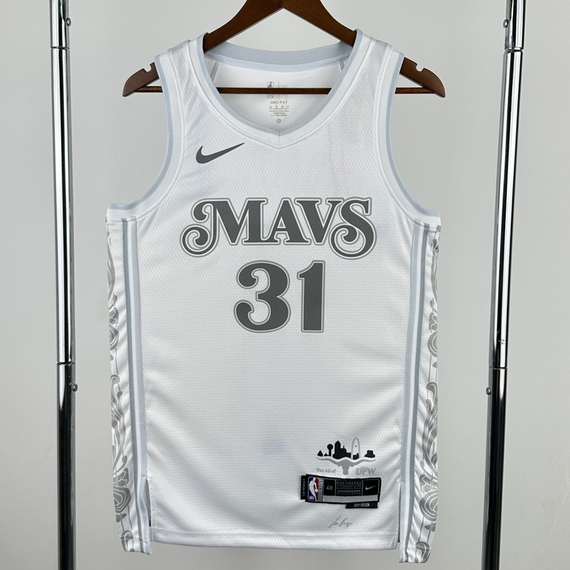 24-25 Dallas Mavericks THOMPSON #31 White City Edition Top Quality Hot Pressing NBA Jersey