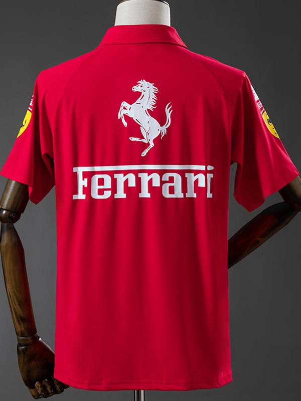 25-26 F1 Ferrari Red Casual Polo Racing Suit (有领)