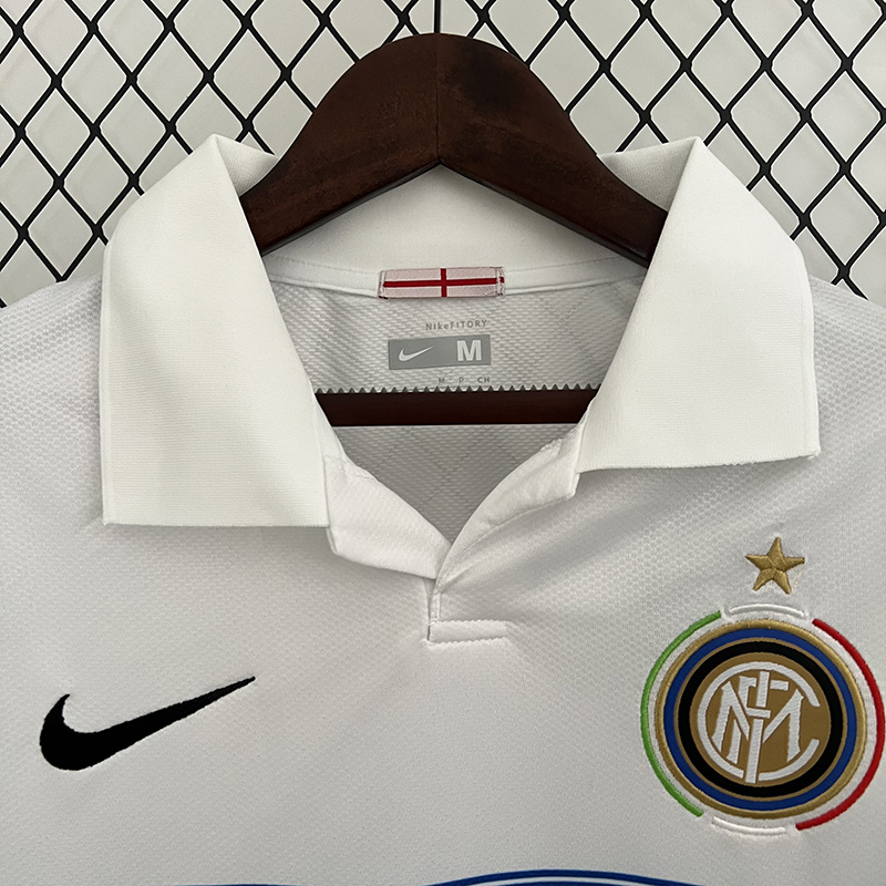 2009-2010 INT Away White Retro Soccer Jersey