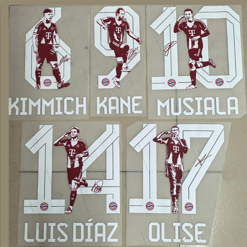 25-26 Bayern Home Print Special Edition Photo Number Fans Soccer Jersey