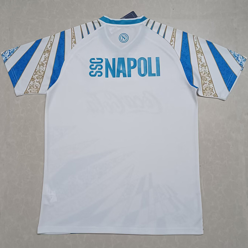25-26 Napoli White Blue Training Shirts