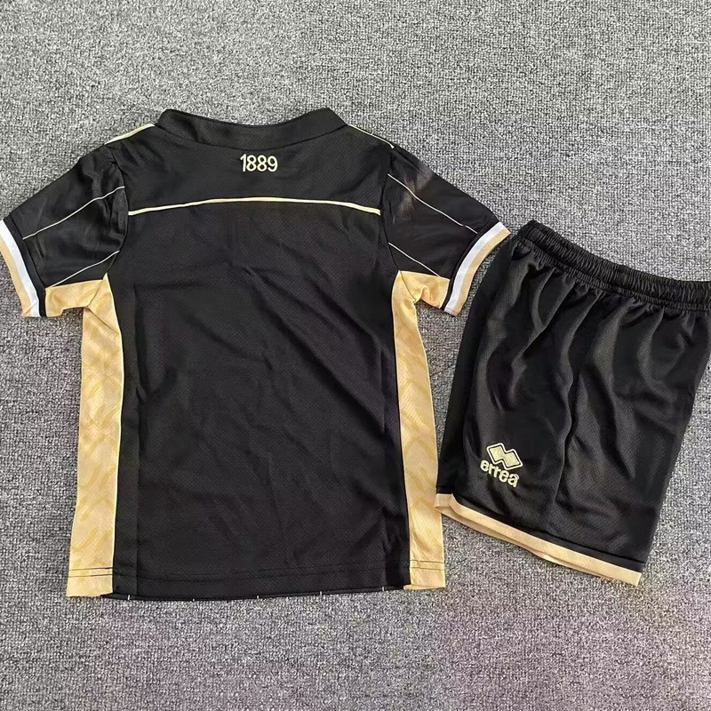 25-26 Sheffield United Black Goalkeeper Kids Soccer Jersey