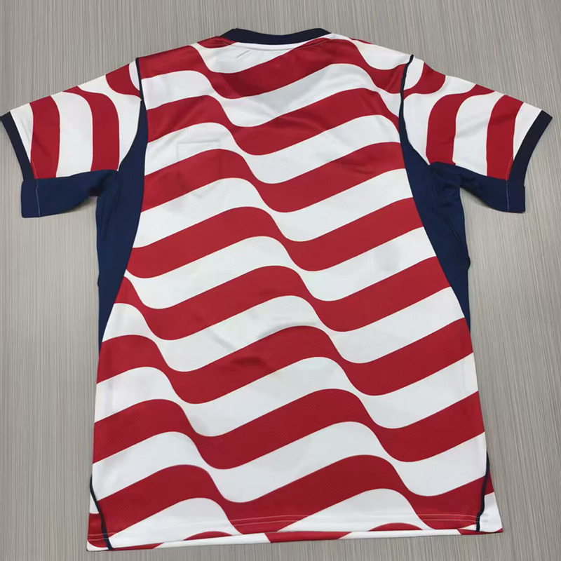 26-27 USA Red White Fans Soccer Jersey