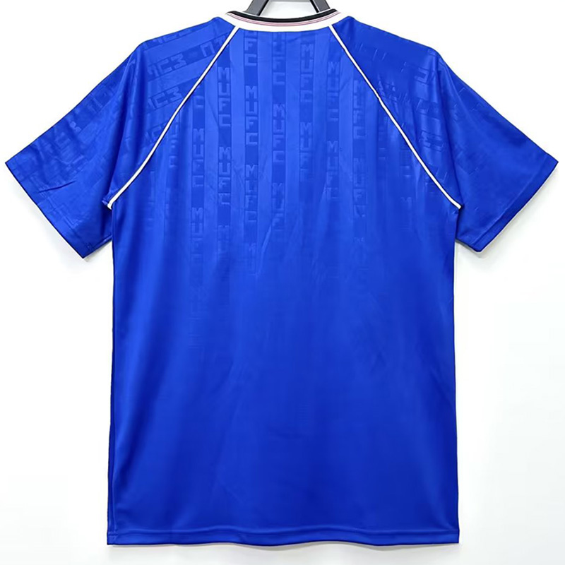 1988-1990 Man Utd Away Blue Retro Soccer Jersey