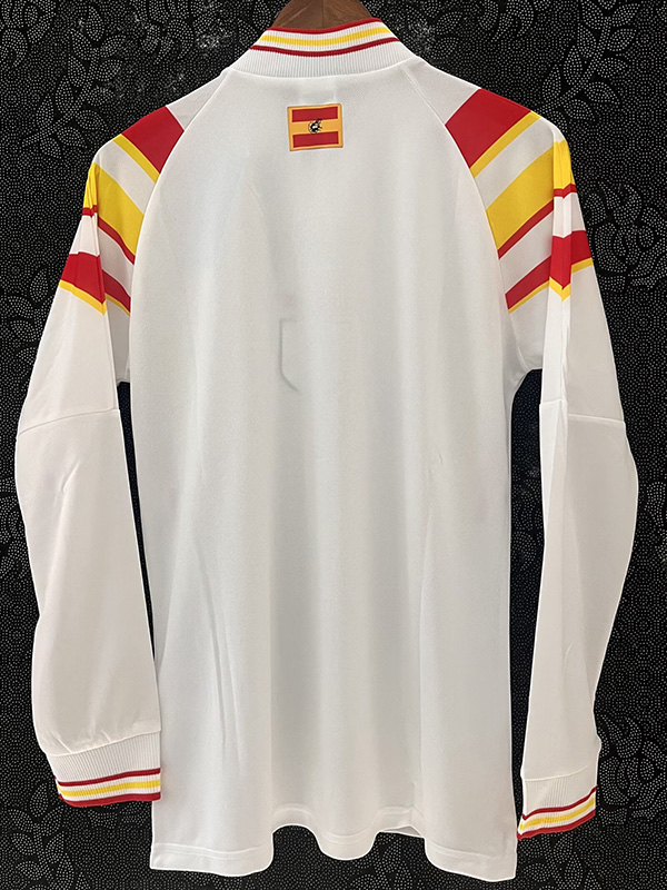 1996 Spain Home Long Sleeve Retro Soccer Jersey (长袖)