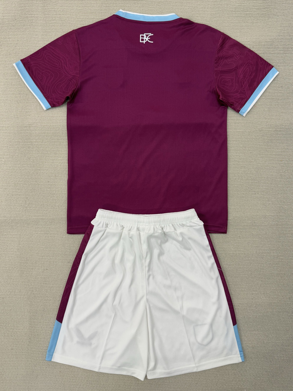 25-26 Burnley Home Kids Soccer Jersey