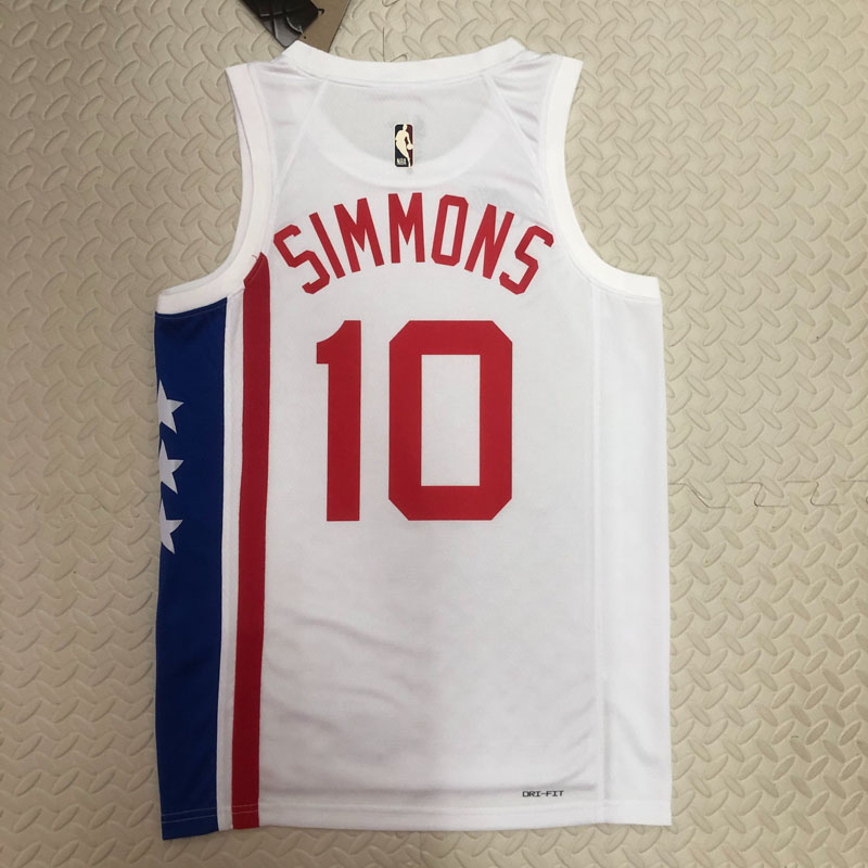 22-23 Nets SIMMONS #10 White Top Quality Hot Pr...