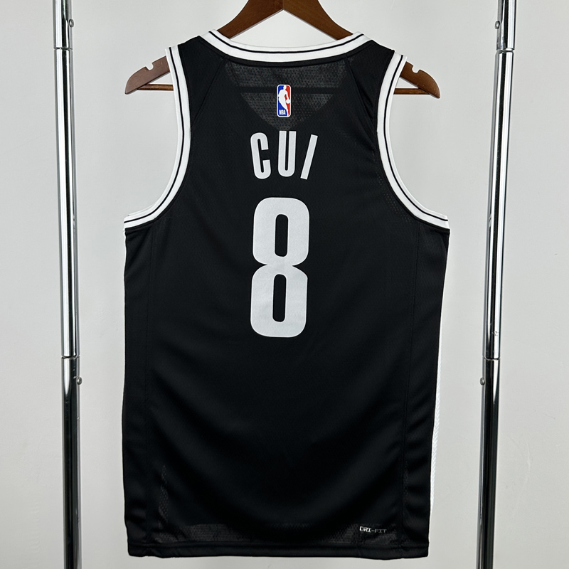 22-23 Nets CUI #8 Black Top Quality Hot Pressing NBA Jersey