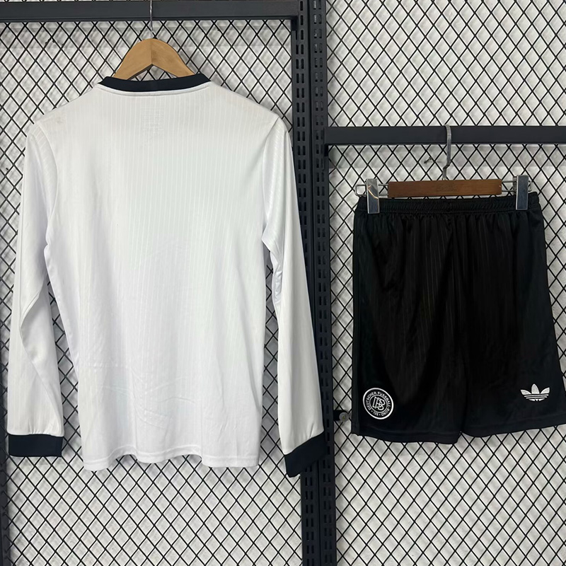 25-26 Germany 125th Anniversary White Long Sleeve Kids Soccer Jersey (长袖)