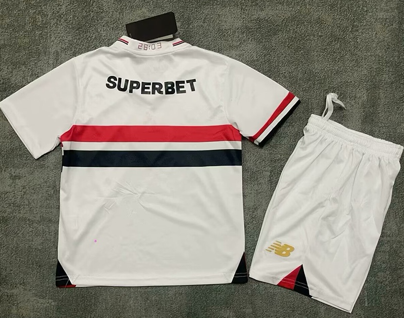 25-26 Sao Paulo Home Kids Soccer Jersey