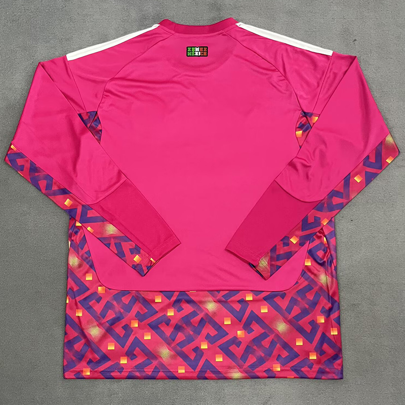 2026 Mexico Pink Red Goalkeeper Long Sleeve Soccer Jersey (长袖)