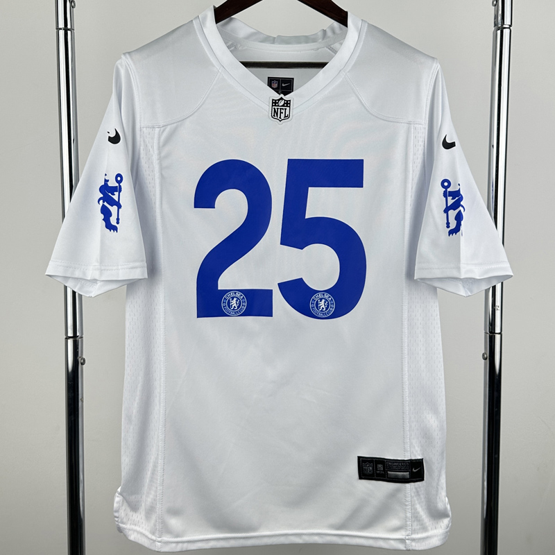 25-26 CHE #25 Casual Edition White NFL Jersey