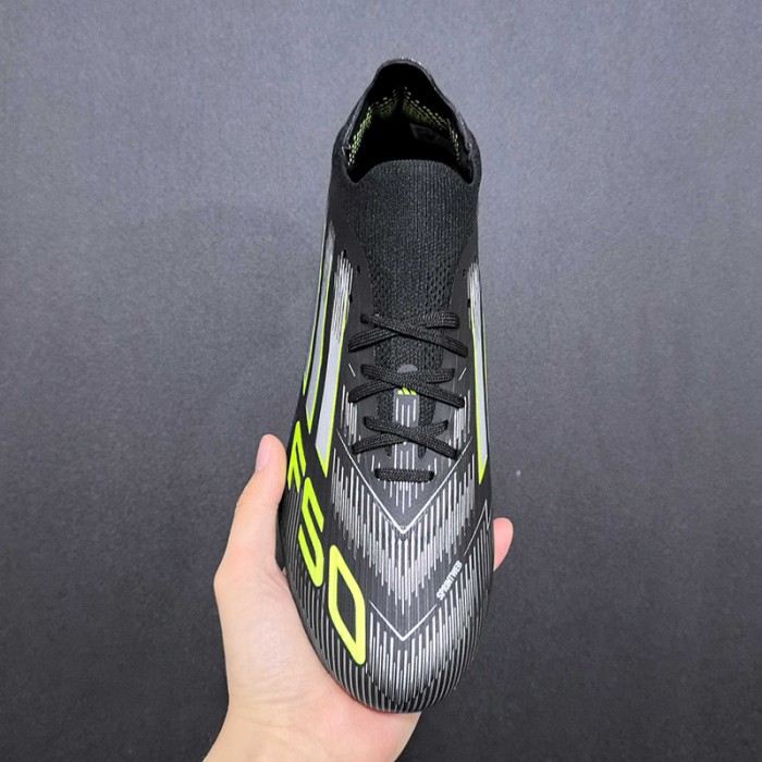 F50+ FG Soccer Shoes-Black/White