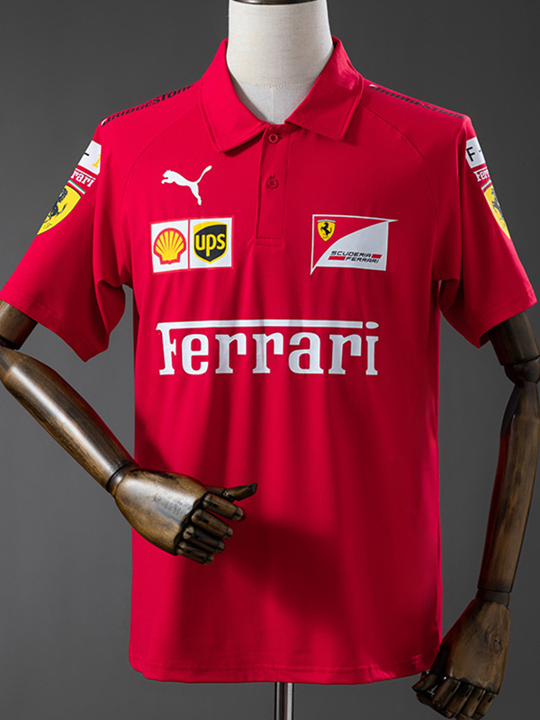 25-26 F1 Ferrari Red Casual Polo Racing Suit (有领)