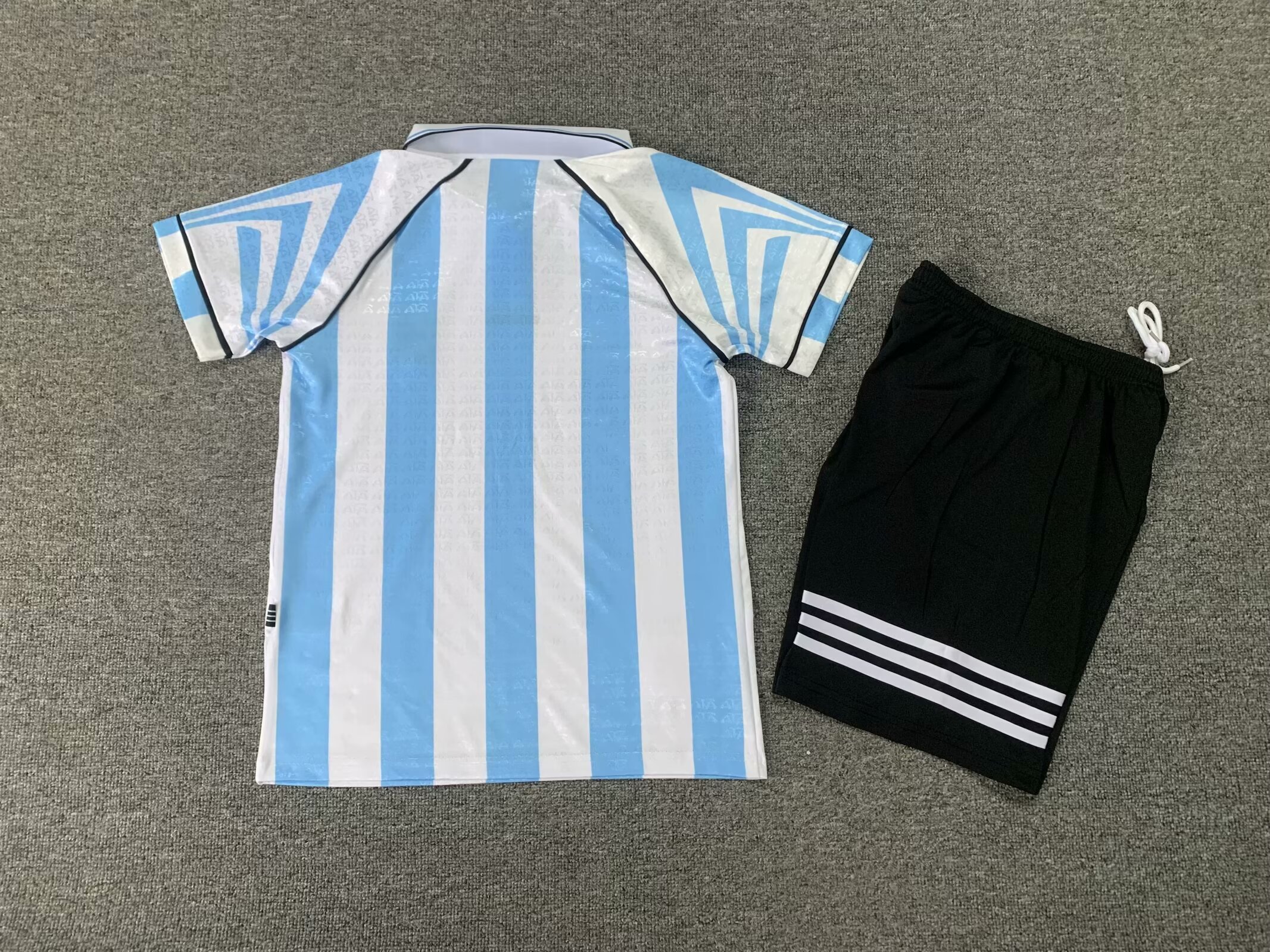 1996 Argentina Home Kids Retro Soccer Jersey