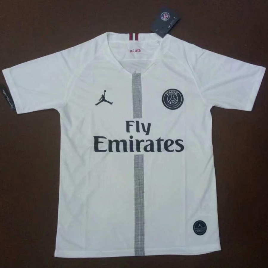 2018-2019 PSG Paris Jordan White Retro Soccer J...