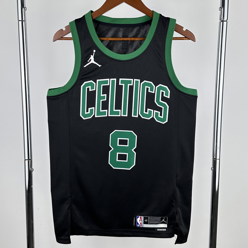 22-23 Celtics PORZINGIS #8 Black Top Quality Hot Pressing NBA Jersey (Trapeze Edition) 飞人版