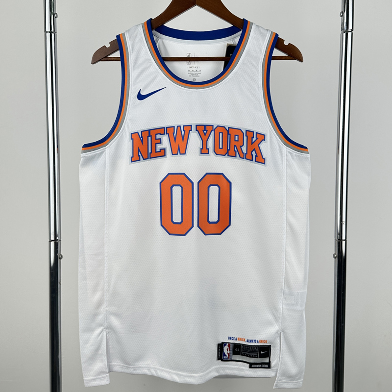 22-23 KNICKS CLARKSON #00 White Top Quality Hot Pressing NBA Jersey