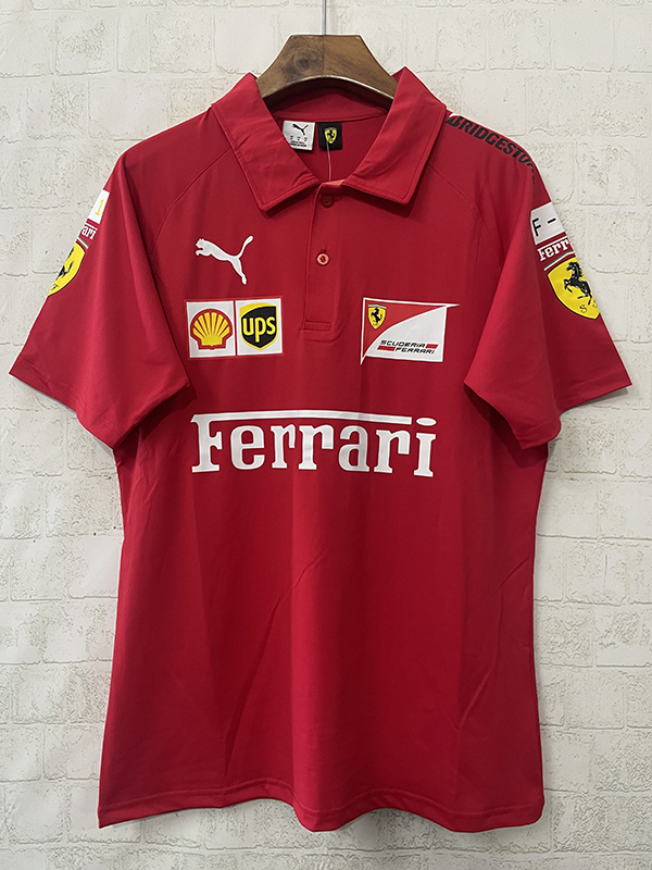 25-26 F1 Ferrari Red Casual Polo Racing Suit (有领)