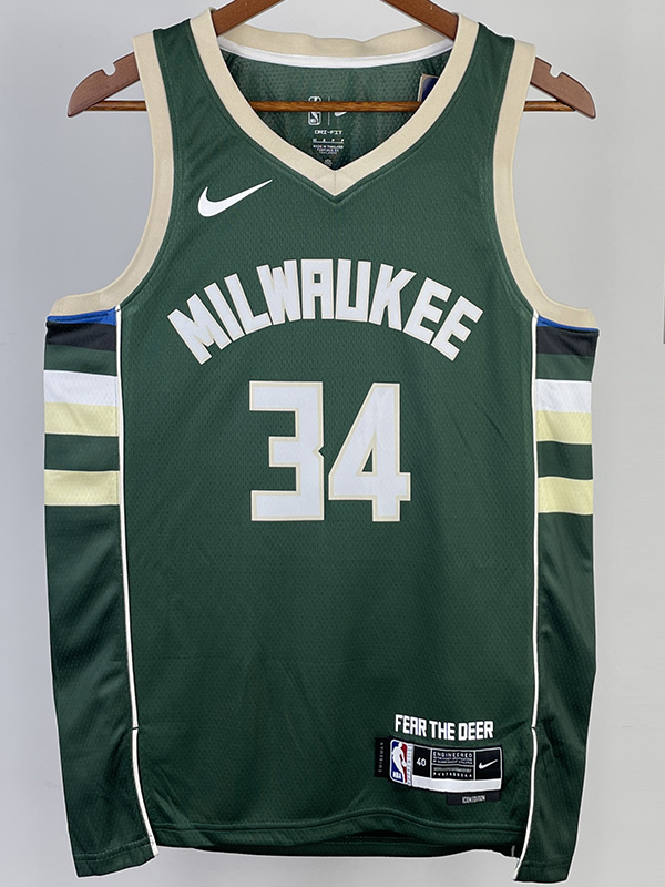 22-23 BUCKS ANTETOKOUNMPO #34 Green Top Quality...