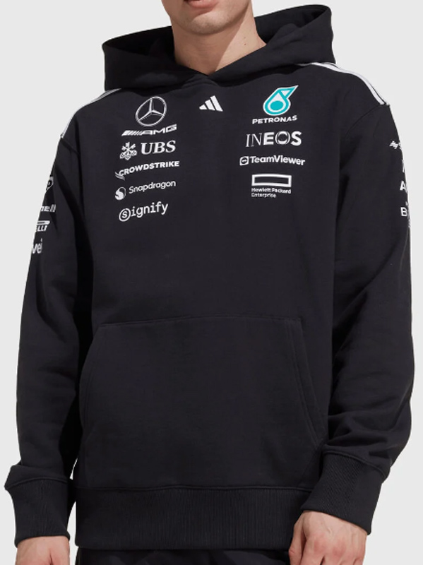 2025 F1 Mercedes Black Hoody(有帽卫衣)