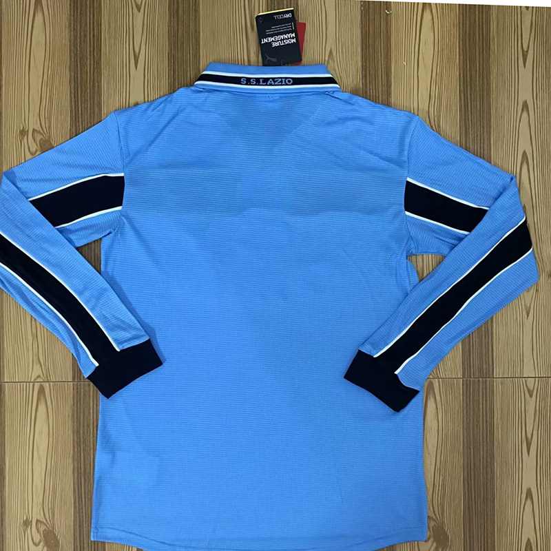 1998-2000 Lazio Home Long Sleeve Retro Soccer J...