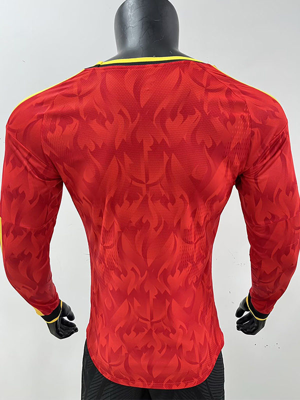 2026 Belgium Home Long Sleeve Player Version Soccer Jersey (长袖球员)