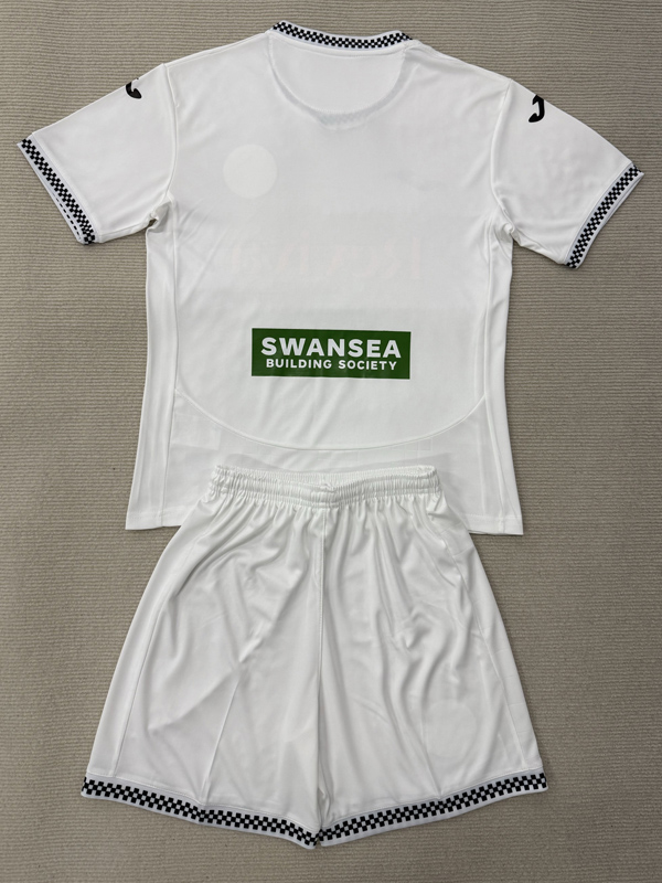 25-26 Swansea City Home Kids Soccer Jersey