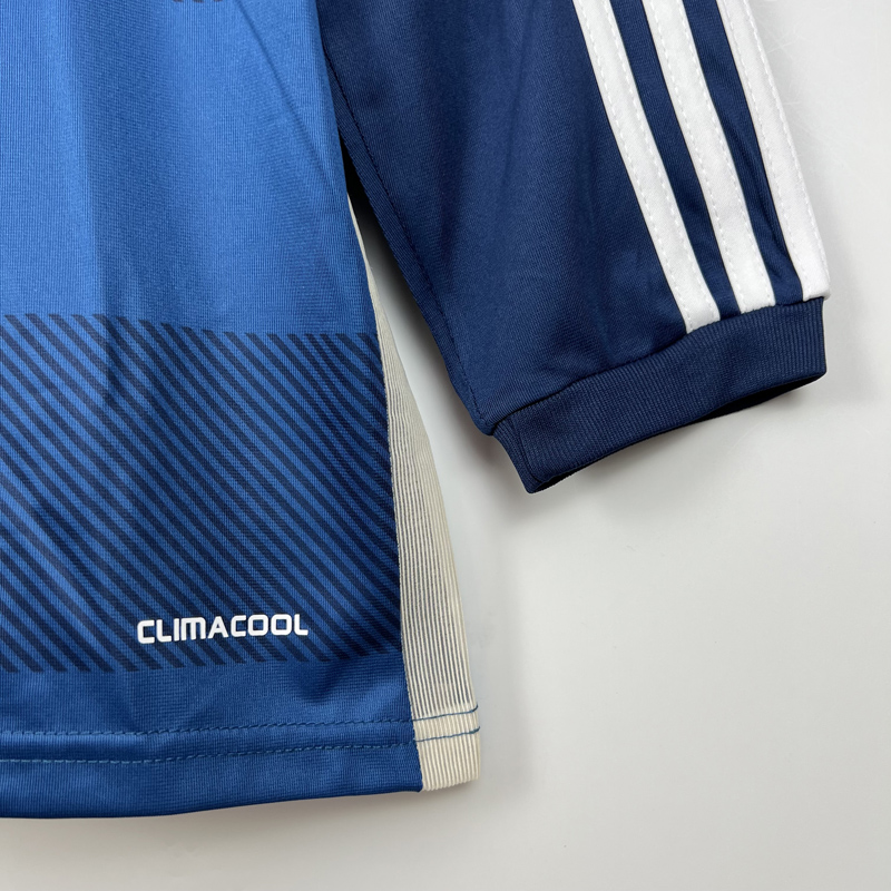 2014 Argentina Away Long Sleeve Retro Soccer Je...